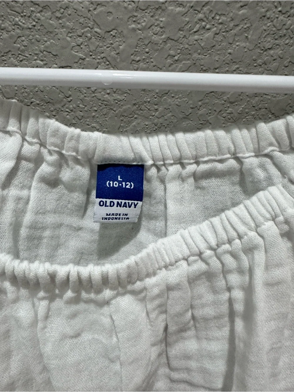 Old Navy White Puff-Sleeve Tie-Front Top